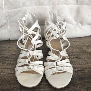 White Strappy Sandal wedges